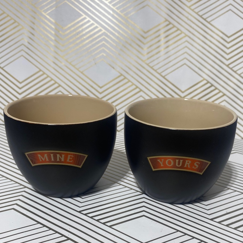 Bailey’s Black Ceramic 'Mine & Yours' Mugs